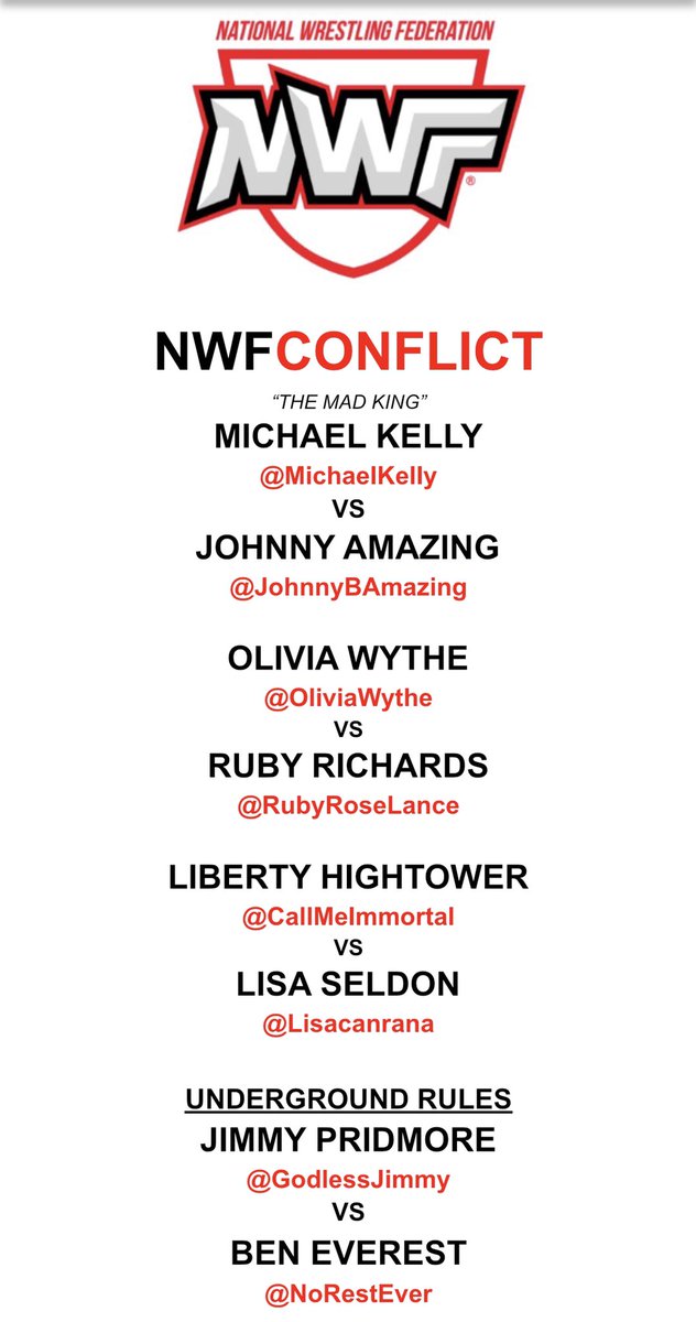 NWFEDERATlON's tweet photo. Buy Tickets Now! https://t.co/kfqRS76VRN