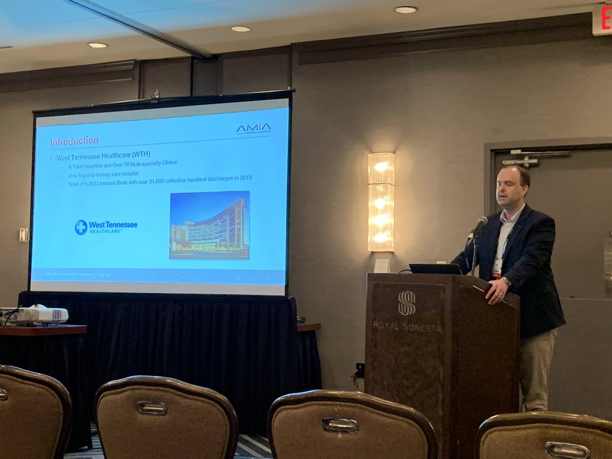 cpirtlemd's tweet photo. Excited to present the work we completed at West Tennessee Healthcare @WTHealthcare @AMIAinformatics #CIC22 #FAMIA #RemotePatientMonitoring #RPM #QualityCare #COVID #VirtualCare https://t.co/OxvBo2H4tD
