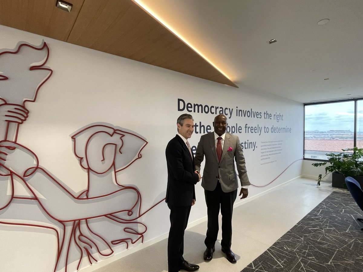 Hassan_shire's tweet photo. Great honor to meet in person with @DamonMacWilson Predident & CEO of @NEDemocracy supporting freedom and democracy around the world including supporting @AfricaDefenders work in #Africa, we are looking forward to continued cooperation #UbuntuHubCities #SafeButNotSilent https://t.co/uMM4KeoZIe