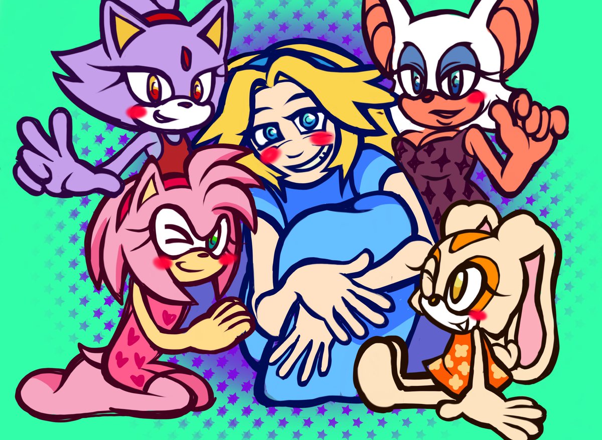 sonicbateman's tweet photo. day 3! what if… GIRLS SLEEPOVER! #SonicTheHedgehog #31DaysofSonic #sonicfanart https://t.co/zLK2xKuh5O
