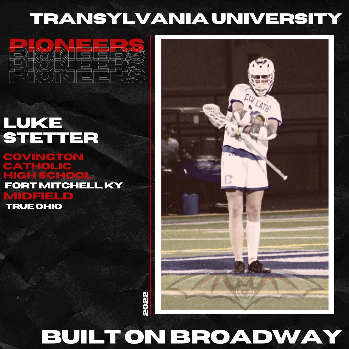 Transy_Lax's tweet photo. We will be introducing our new members of our Pio Family over the next weeks:

- Luke Stetter
- Fort Mitchell, KY
- Midfield
- Covington Catholic High School
- True Ohio

Please Welcome Luke to Transy!

#BuiltOnBroadway https://t.co/hPx1ScX1eW