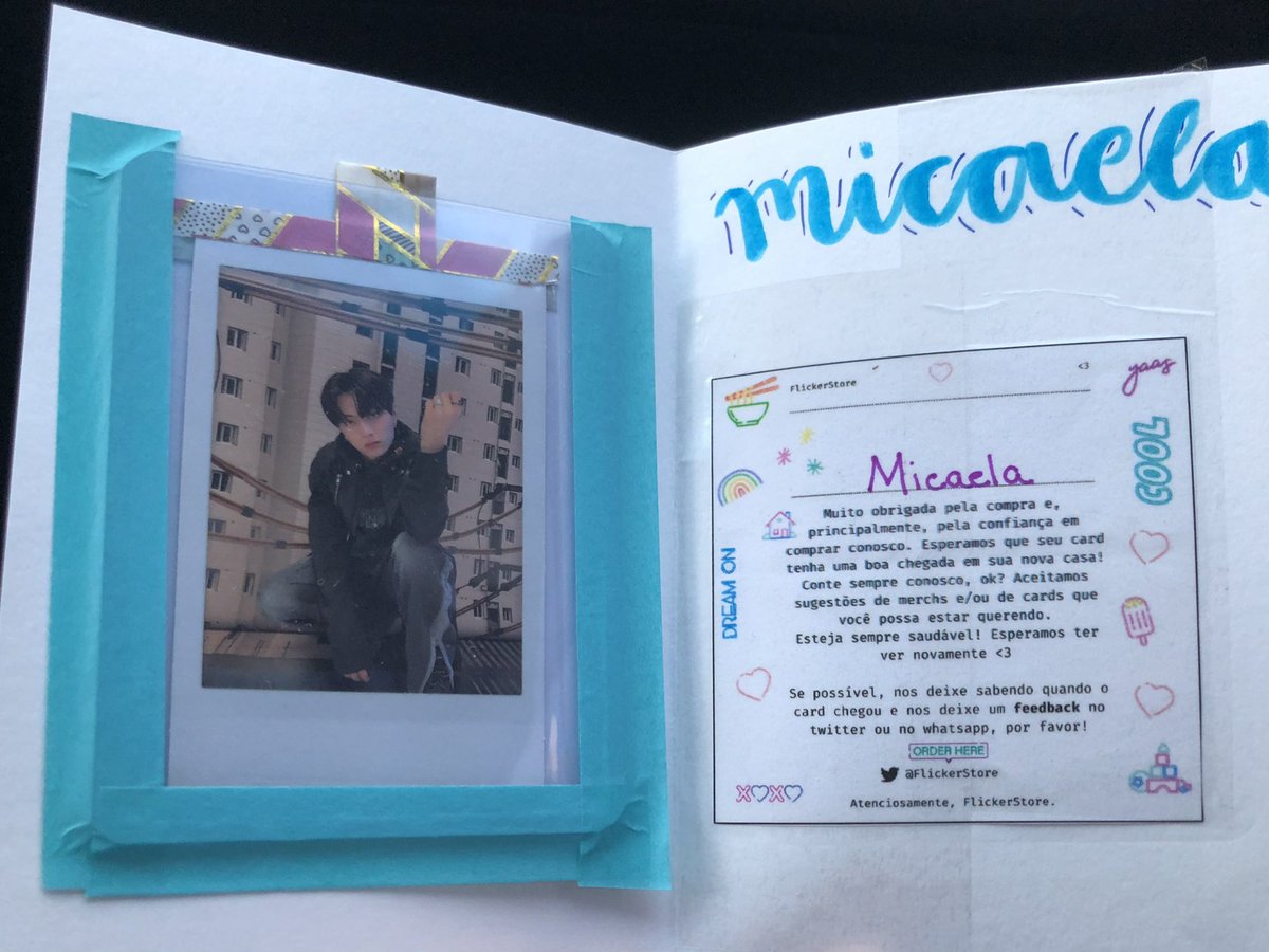 553collect's tweet photo. feedback positivo pra @FlickerStore que fez a ceg desse card lindo 🥺 houveram alguns imprevistos mas terminou td bem! o card chegou bem embalado e em segurança ❤️ https://t.co/CMJ7NEGQLw