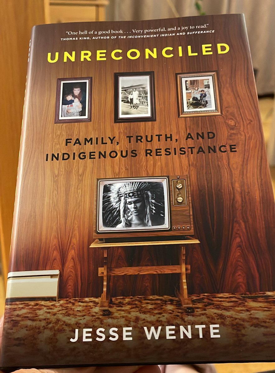 Just finished Unreconciled by @JesseWente. 

This is essential reading for all Canadians. Go get it. Read it. It poignantly reflects many Indigenous people’s perspectives, only many of us can’t say it as well as he does. 

Jesse, I’m grateful for this book and for you.
