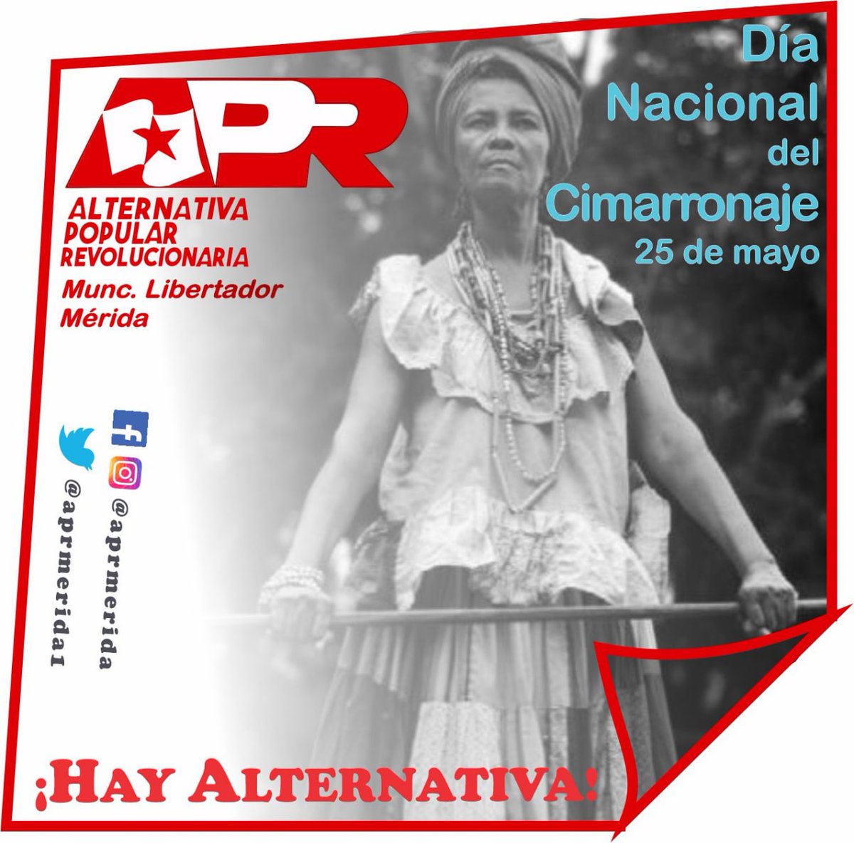 aprmerida1's tweet photo. #Efemerides
#25Mayo
El cimarronaje es el proceso de resistencia frente al sistema colonial: cualquier forma de oposición a la esclavitud, como lo fue el "escape" de l@s esclav@s negr@s de sus amos. 

1/3 https://t.co/6cKNYQ3m2A