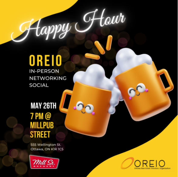 OREIO_org's tweet image. We are excited to announce OREIO's first in-person Networking event at the Mill Street Pub on May 26th at 6:30pm. Come join, enjoy a beer, and let's talk real estate! Maximum capacity is 100 so please register to RSVP and save your spot.

oreio.org

#oreio #invest