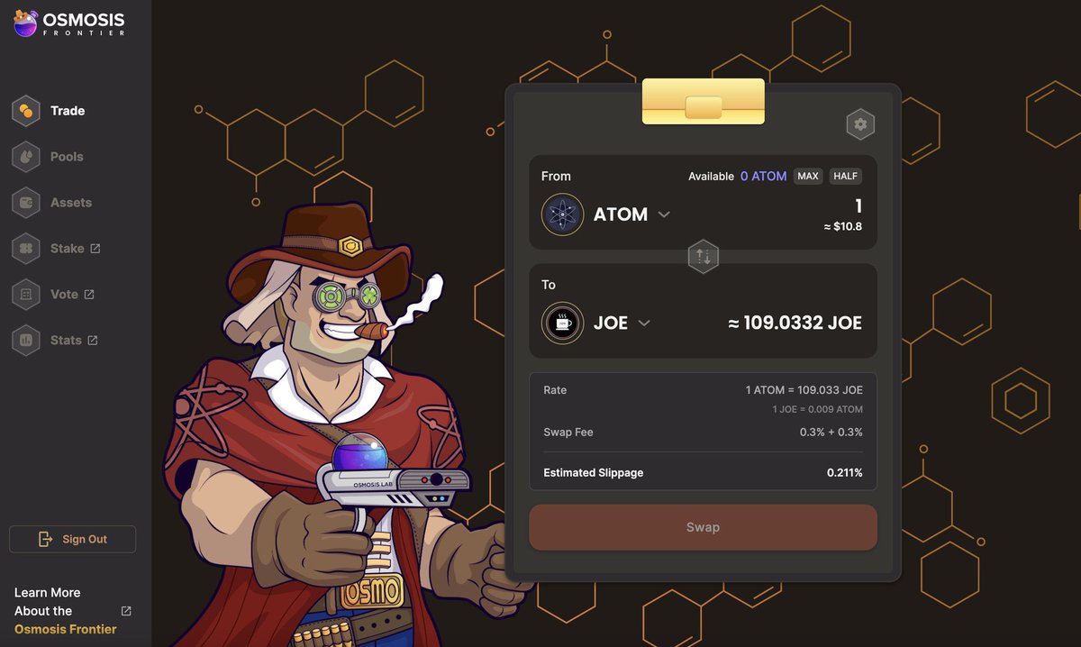 JoeDAOofficial's tweet photo. JøeDAO is now on Osmosis Frontier! @osmosis

We are pool #718

Big things coming to $JOE holders 📸

👉 https://t.co/tmtmsZ7rkB https://t.co/uYSgFbH0bx