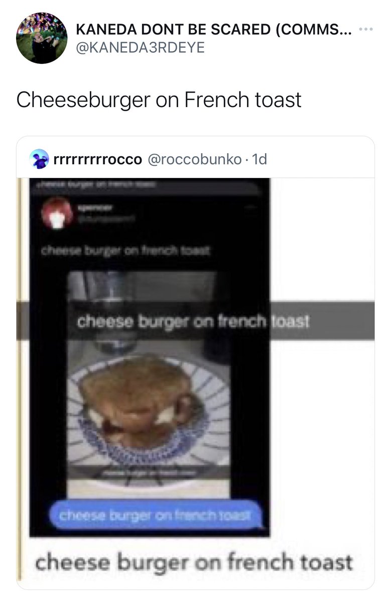toumababy's tweet photo. @JambaJuice cheeseburger on French toast https://t.co/29LLX6YmEc