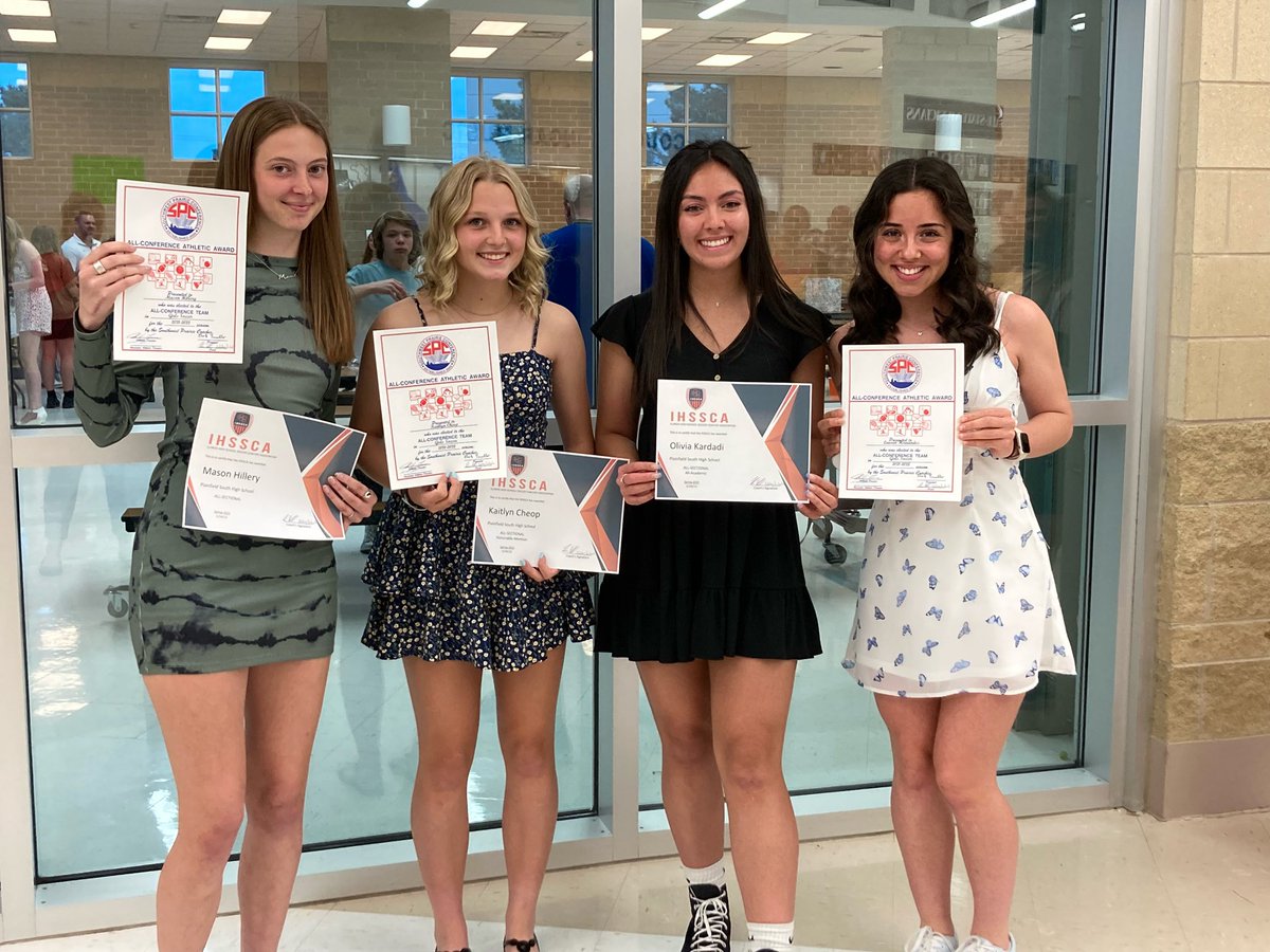 Congrats to:                                 Mason Hillery - All-Conference &amp; All-Sectional.                                       Kaitlyn Cheop - All-Conference &amp; All-Sectional Honorable Mention.      Lauren Hernandez - All-Conference.
Olivia Kardadi - All-Sectional All-Academic