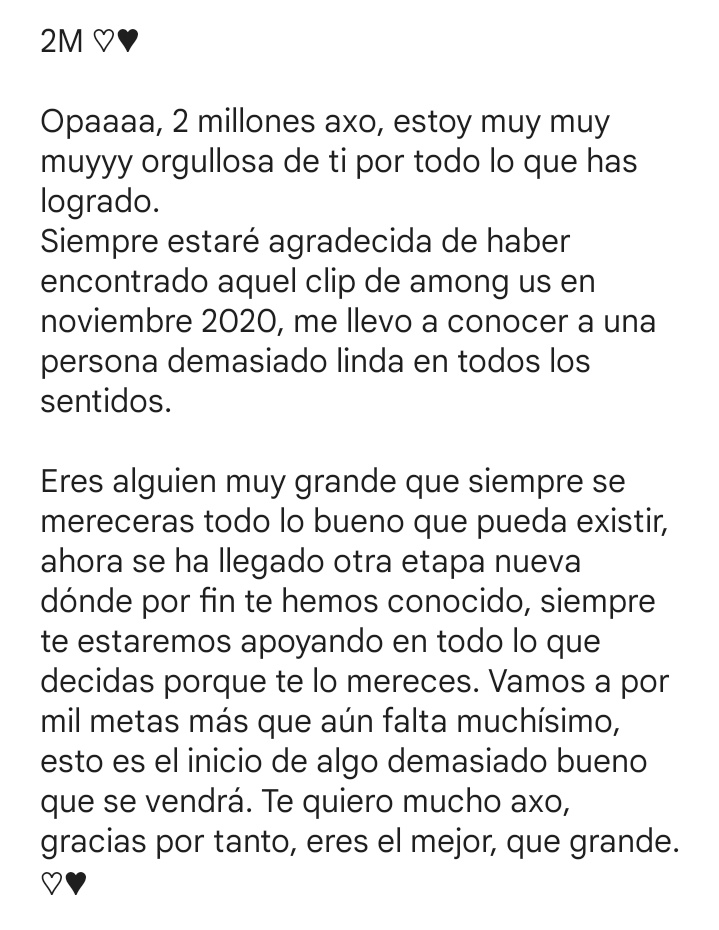 ithz_elisaa's tweet photo. No prepare nada pero quería dejar un pequeño mensaje por los 2M de axo 🫶🏼

Muchas felicidades solecito, ahora comienza algo nuevo 

~🤍🖤 @aXoZerr 

#2MLovingAxo https://t.co/FRimmKkU1i