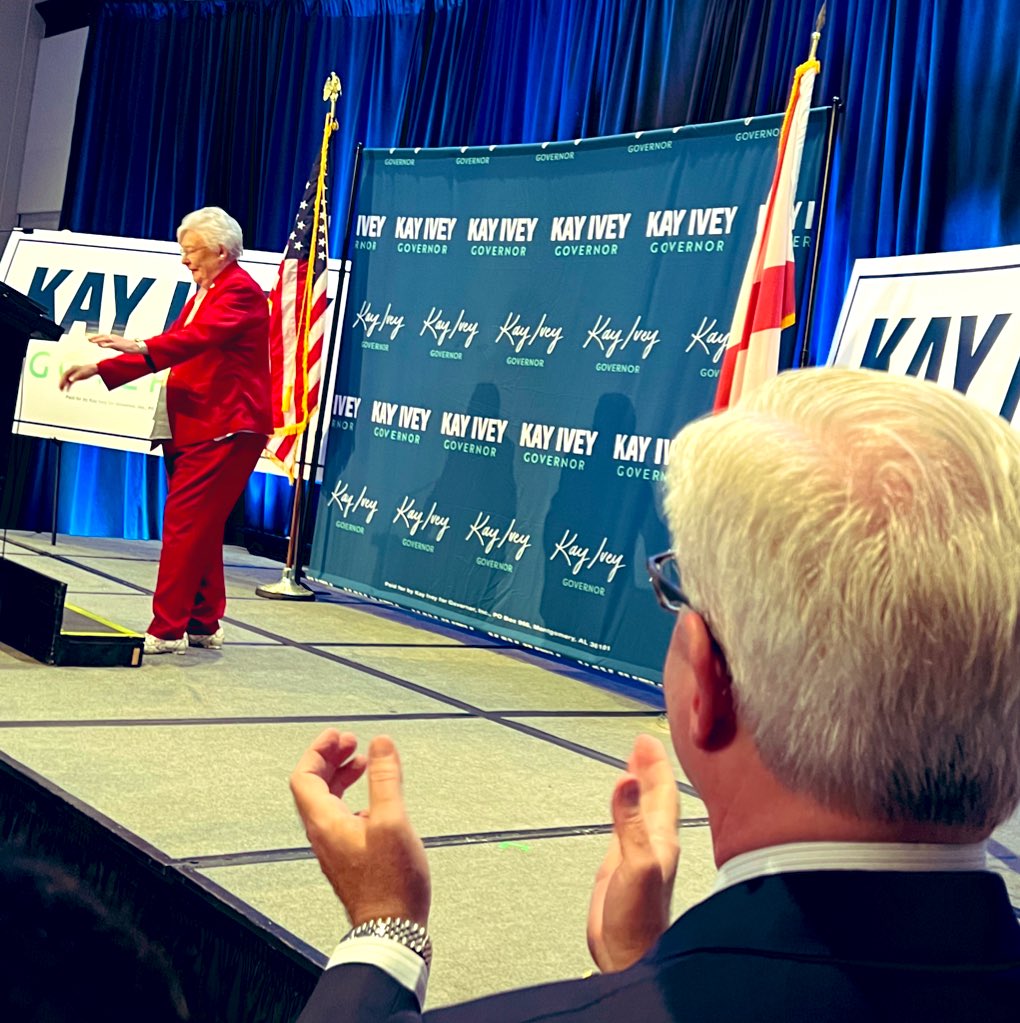 Proud to celebrate <a href="/GovernorKayIvey/">Governor Kay Ivey</a> for her historic victory in the primary election. I look forward to continuing to work with her to make Alabama a great place to work, worship, and raise a family. #alpolitics #sweethomealabama