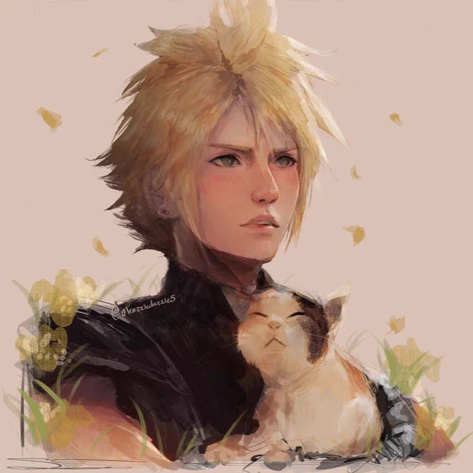 Been playing FFVII remake and I'm really enjoying it so far! #FFVIIRemake #CloudStrife #FF7R #digitalart 