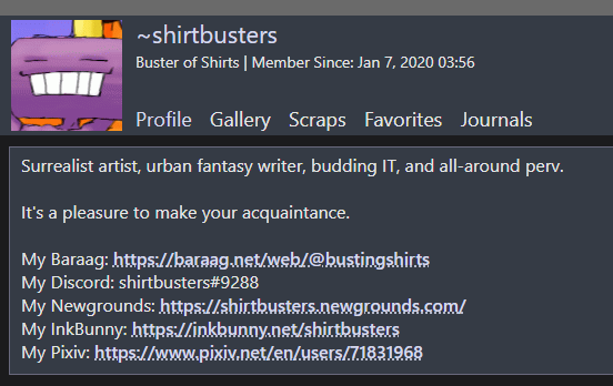 DoodleDude59's tweet photo. Deleted his own Reddit account and probably has another one now, but he has more links to more accounts on his Furaffinity.
Including two, Inkbunny and Baraag that show how much he likes Child-like Porn/Hentai. https://t.co/mNeVD071Vg