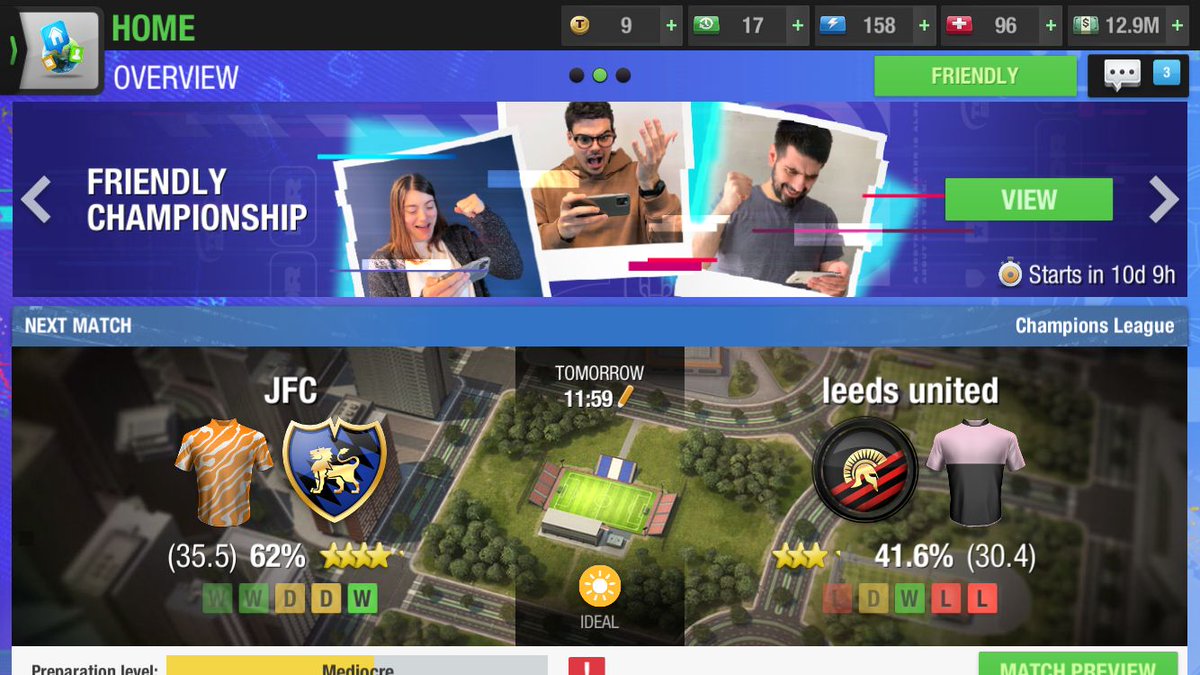 Make sure to tune in to JFC TV to watch our #UCL clash with @LeedsUnited at 11:59 GMT!