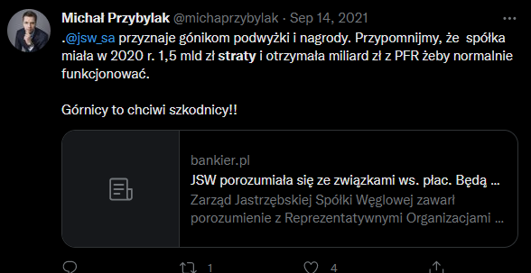 Rok temu straty - źle
W tym roku zyski - źle