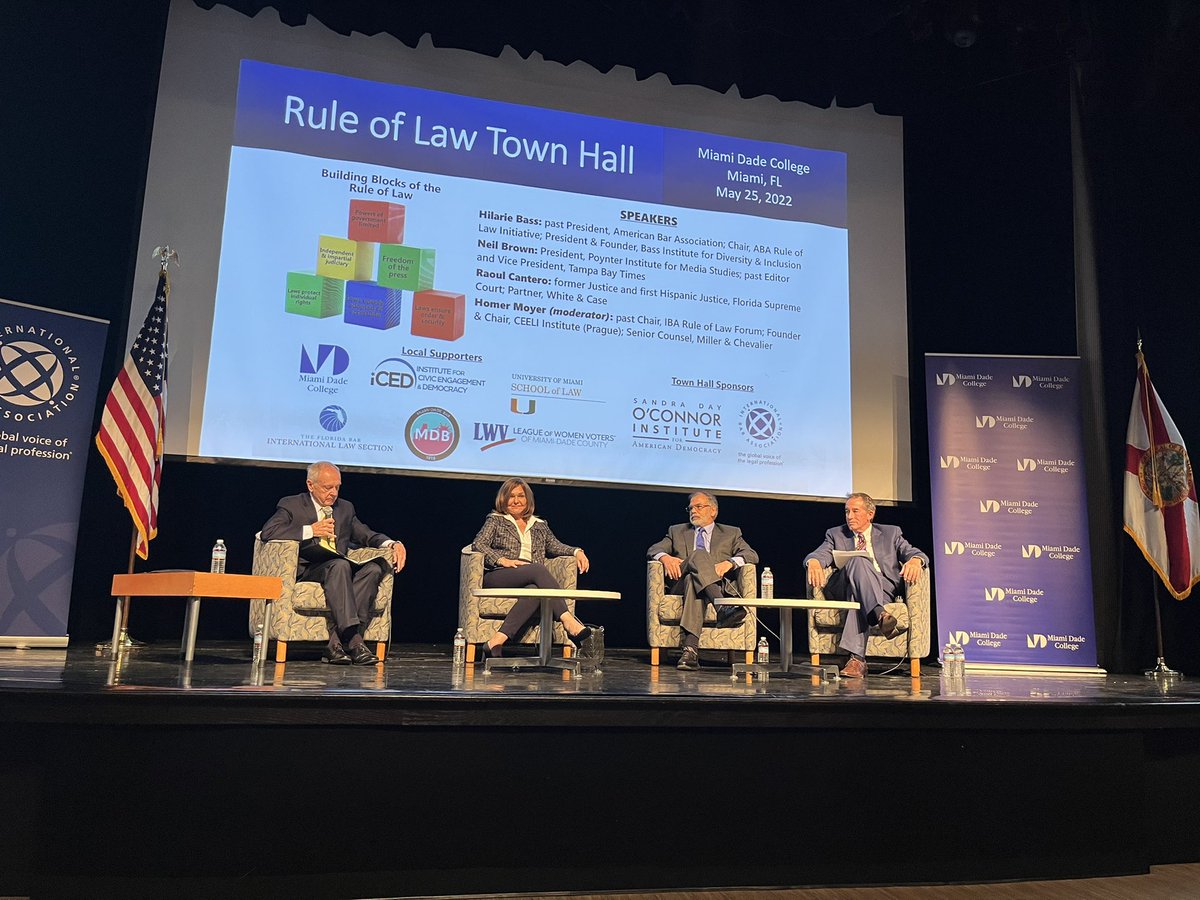 Great evening at <a href="/MDCollege/">Miami Dade College</a> @ the “Rule of Law Town Hall” Thx <a href="/LawHML/">HML Legal Studies</a> students for attending. <a href="/HilarieBass/">Hilarie Bass</a> <a href="/MDCPSNorth/">M-DCPS North Region</a> <a href="/MDCPSAcademics/">Div of Academics</a> <a href="/MDCPSSocStudies/">MDCPSSocialSciences</a>