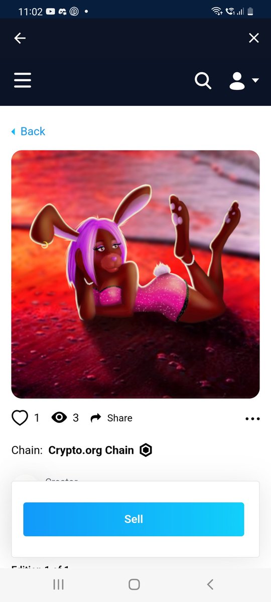 SusanNFTS's tweet photo. Most likely the Hottet thing on the CDC block chain 🔗. This is one cute @brunaughty bunny😉. Im one happy girl tonight and really cant wait to see more items from this Artist😘. Hey @ElRealGenius how do i sign up to Hinder🤭 🐰💕🐰 @MadHareSociety
#NFTs #NFTshill #NFTsales #cro https://t.co/LR0lQNhPrA