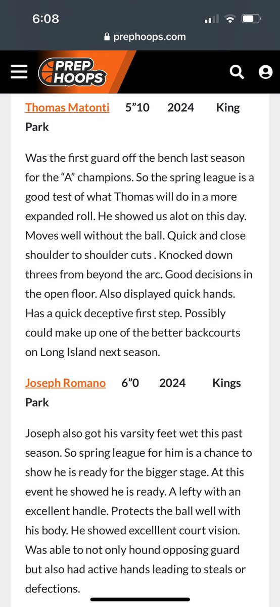 KingsmenHoops's tweet photo. These two are GREAT boys who simply won’t be outworked.

They do it the right way. Their time is now. 💪 👑 🏀 

@MatontiThomas 
@joeromano21 

Thank you PrepHoops and Frank Mantesta for the coverage! https://t.co/JGFXUUaiDQ