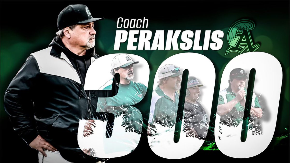 Congrats to Abington High School Baseball Coach Steve Perakslis for his 300th career win today.