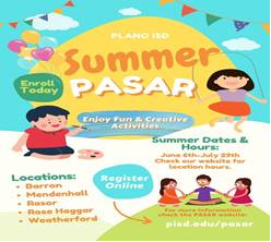 ShepardPasar's tweet photo. The deadline to enroll for the first week of Summer PASAR is this Thursday, May 26! https://t.co/2r7bD6QkFm