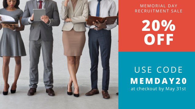 SelectLeaders's tweet photo. Now through Tuesday, take advantage of 20% savings on job posts or resume database access on SelectLeaders, the #1 job network for commercial real estate. Enter code MEMDAY20: https://t.co/YQMUFKJB2y https://t.co/bAf5QI4p0v