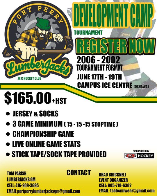 🚨DEVELOPMENT CAMP🚨

Camp is just 23 days away. Register now to be apart of history as we take ice for the first time as LumberJacks!

All goalie spots are full.

Link in bio.

#GoLumberJacksGo