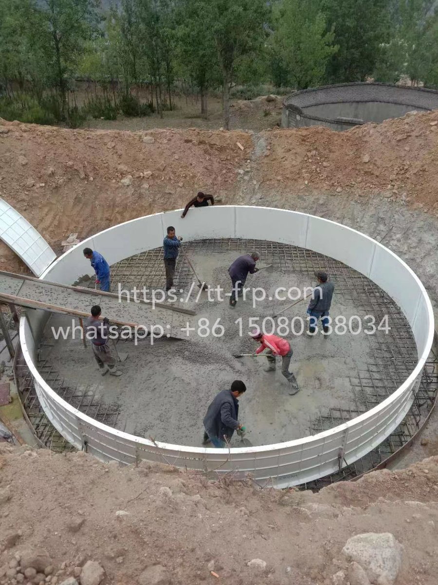 TTCOMPOSITES's tweet photo. Many customers asked how to connect the water tank with foundation? Firstly,we need to fix the water tank by welding a steel bar on the foundation steel grid, 100mm height of 1st layer water tank panel need to be into foundation concrete to avoid any leakage. 
#watertank https://t.co/d3UHz1zfjn