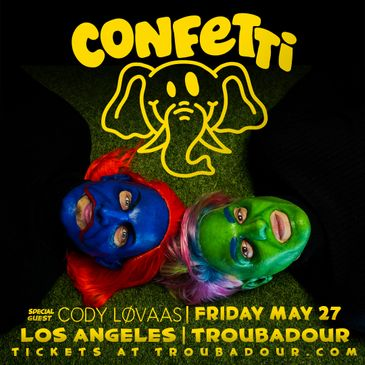 Lakeside_Music's tweet photo. Don't miss @whoisconfetti this Friday @theTroubadour in LA!
Join the circus! 🎪🎟🎉
Tickets available at: https://t.co/nP9b1Fz8kT
#Cloudkid #LiveMusic #Confetti https://t.co/SacT1j53WO