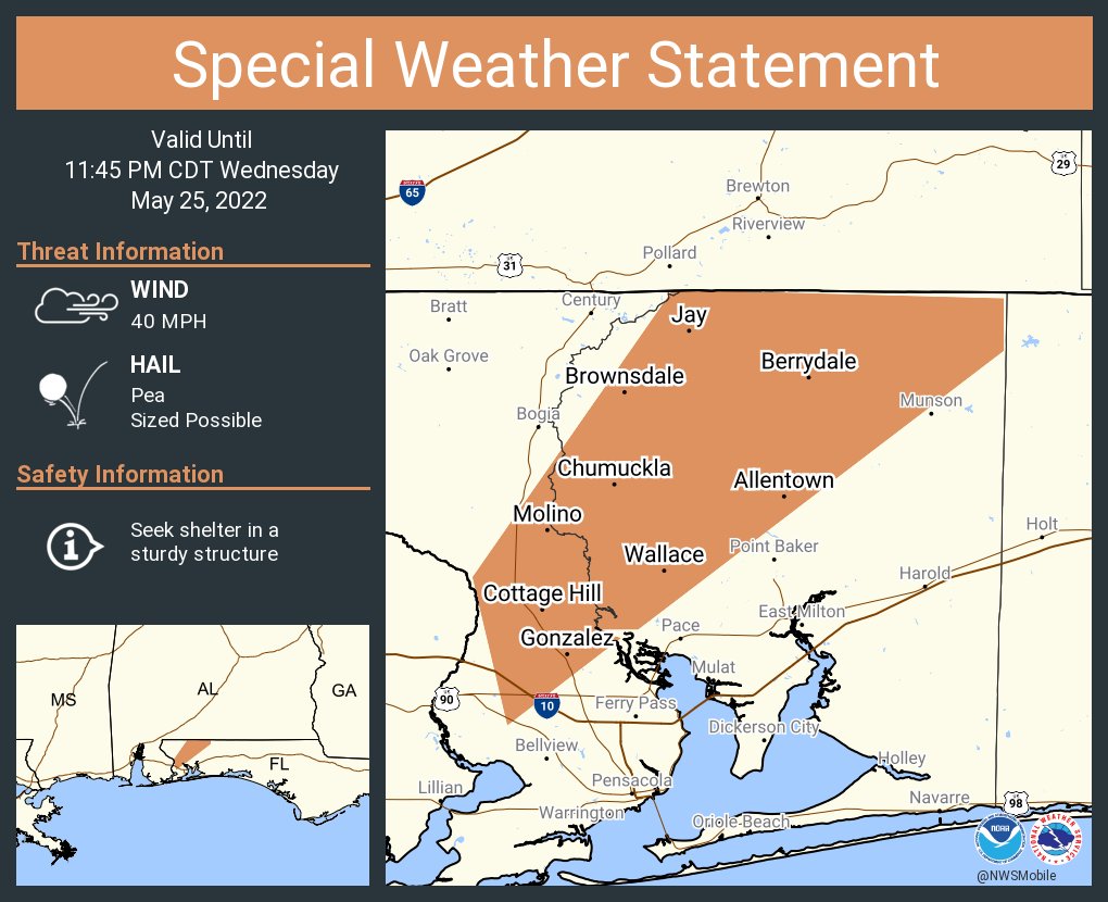 NWS Mobile on Twitter "A special weather statement has been issued for