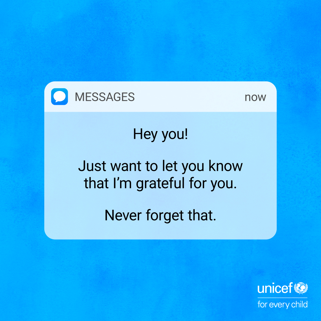 UNICEF's tweet image. You’re probably on someone’s mind right now.

Who crossed yours today? Tag them in the comments to let them know how much they mean to you. #OnMyMind