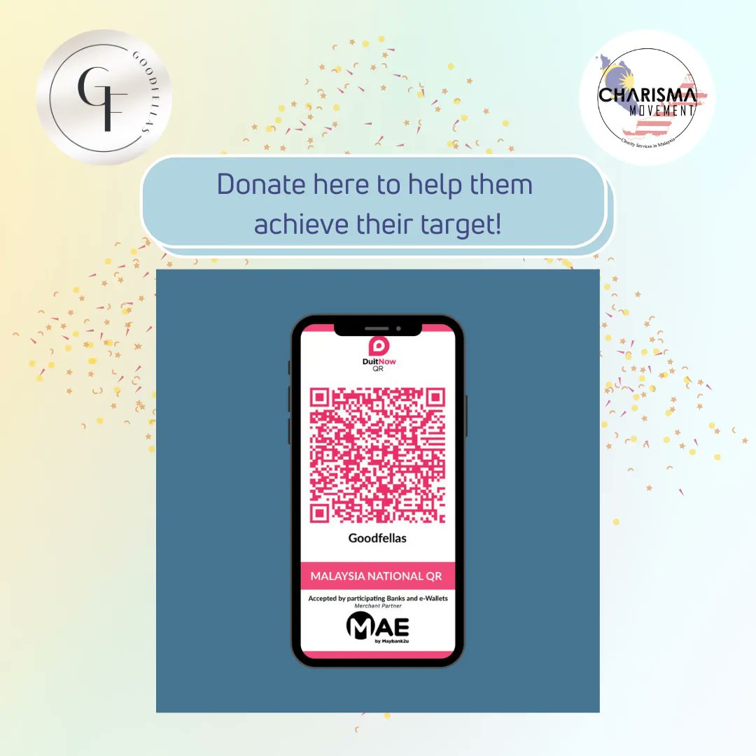 CharismaMVMT's tweet photo. Here we introduce our another partnership with Goodfellas for our Project Anak Malaysia! Remember to check out their initiatives at @goodfellas_scp to help achieve their target of RM5,000!🤗
#charismamovement #ProjectAnakMalaysia #youthvolunteer #volunteermalaysia #fundraiser https://t.co/EKDa1HYcTF
