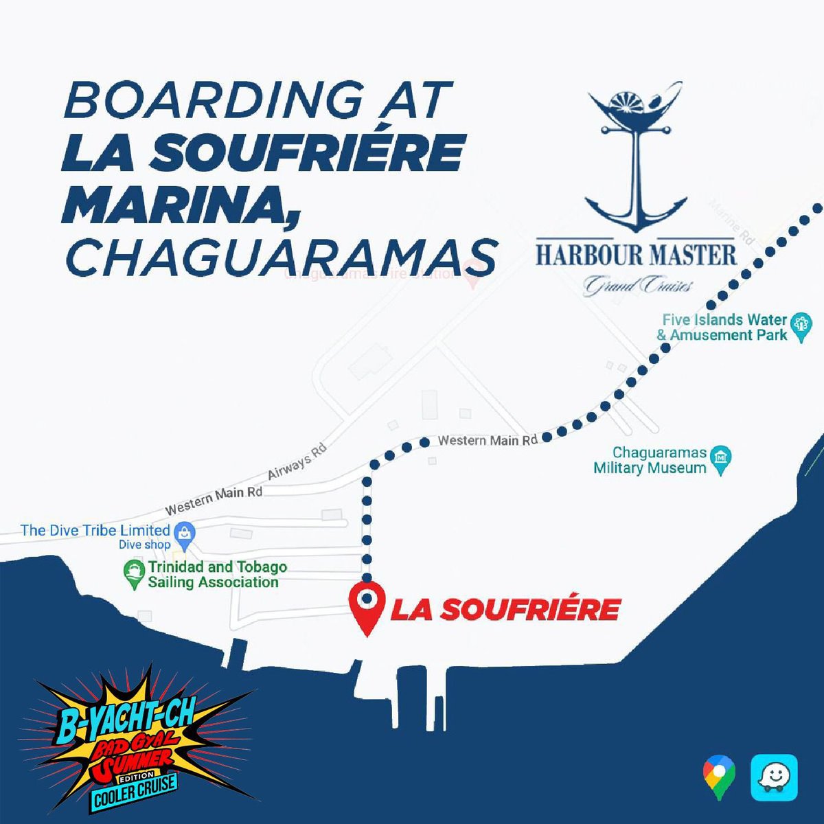 aircommittee3's tweet photo. 🚨 𝐁𝐎𝐀𝐑𝐃𝐈𝐍𝐆 𝐈𝐍𝐅𝐎 🚨

🗓📍 𝐓𝐇𝐈𝐒 𝐅𝐑𝐈𝐃𝐀𝐘 We Will Be Boarding At La Soufriére Marina, Chaguaramas #BYACHTCH ! ⛴

🕚Boarding 10:00pm| Sailing 11:00pm Sharp 
🍻Coolers Allowed

𝐈𝐒𝐒𝐀 𝐁𝐀𝐃 𝐆𝐘𝐀𝐋 𝐒𝐔𝐌𝐌𝐄𝐑 ‼️

#AIRCommittee
#BadGyalSummerEdition https://t.co/lLjJMuz0ck