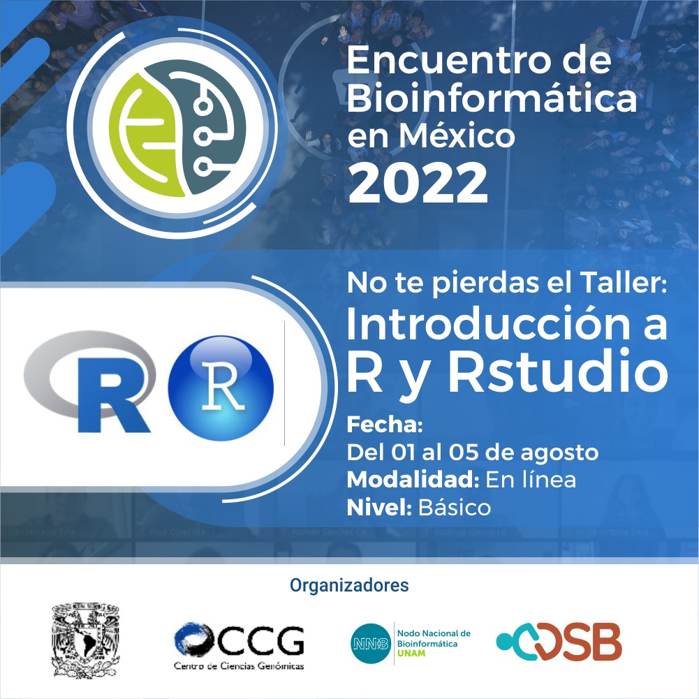 RBioinformatica's tweet photo. 𝗘𝗻𝗰𝘂𝗲𝗻𝘁𝗿𝗼 𝗱𝗲 𝗕𝗶𝗼𝗶𝗻𝗳���𝗿𝗺𝗮́𝘁𝗶𝗰𝗮 𝟮𝟬𝟮𝟮
Estos son algunos talleres que formarán parte de este encuentro. Más información en nuestra página web 👉https://t.co/W7ozxyfz1u

#RMB #ciencia #bioinformatica #bioinformatics https://t.co/t90AqLpRyA