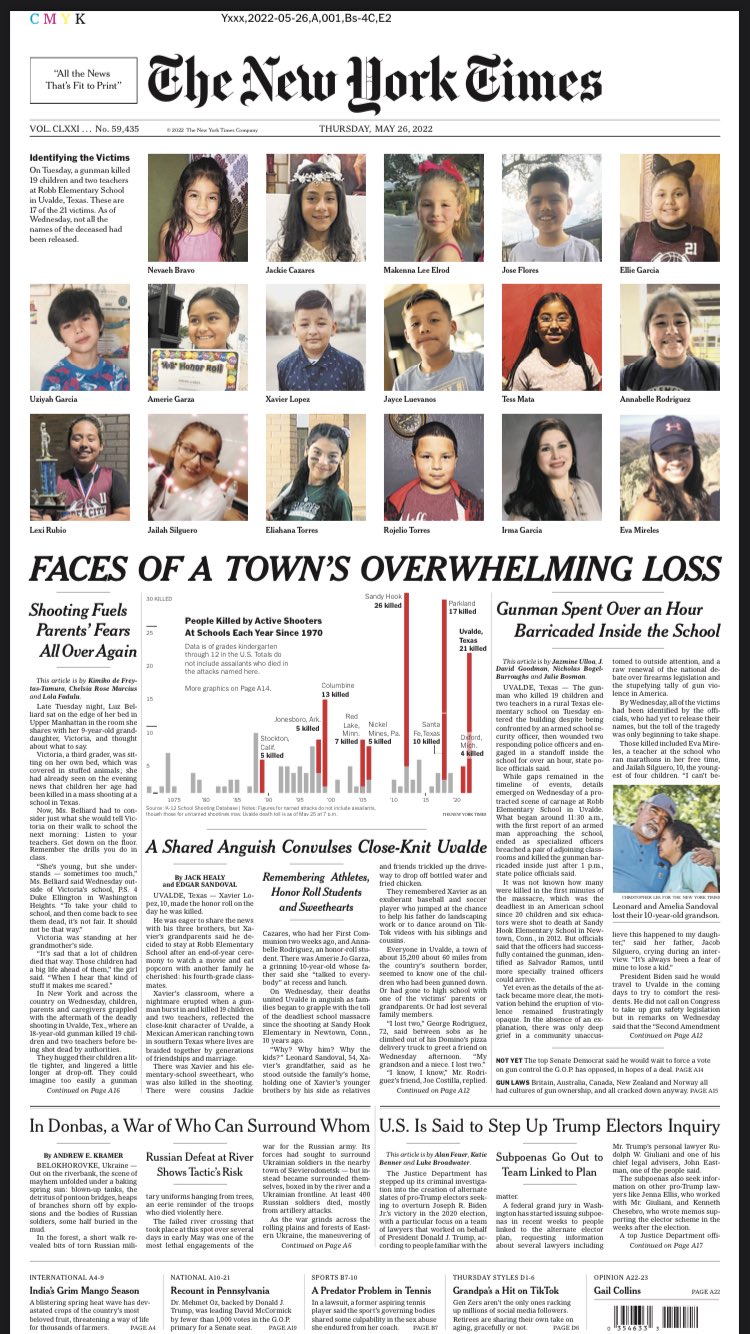 carolynryan 🏳️‍🌈🏓 on Twitter "Tomorrow’s NYT front page. Faces of the
