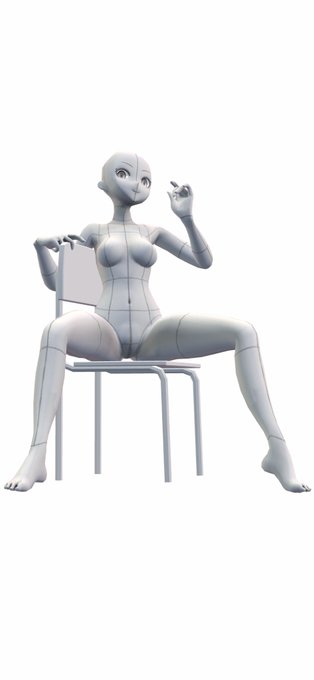 こうやって開いた股下まで腹肉をズドンっと盛りたいね 