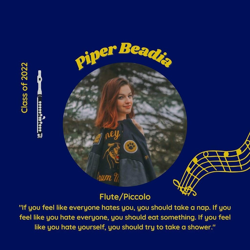 Stoney Creek HS Bands on X: Today's senior shoutout goes to Piper Beadia!  One fun fact about Piper is that she wants to have a full sleeve of Avatar  The Last Airbender