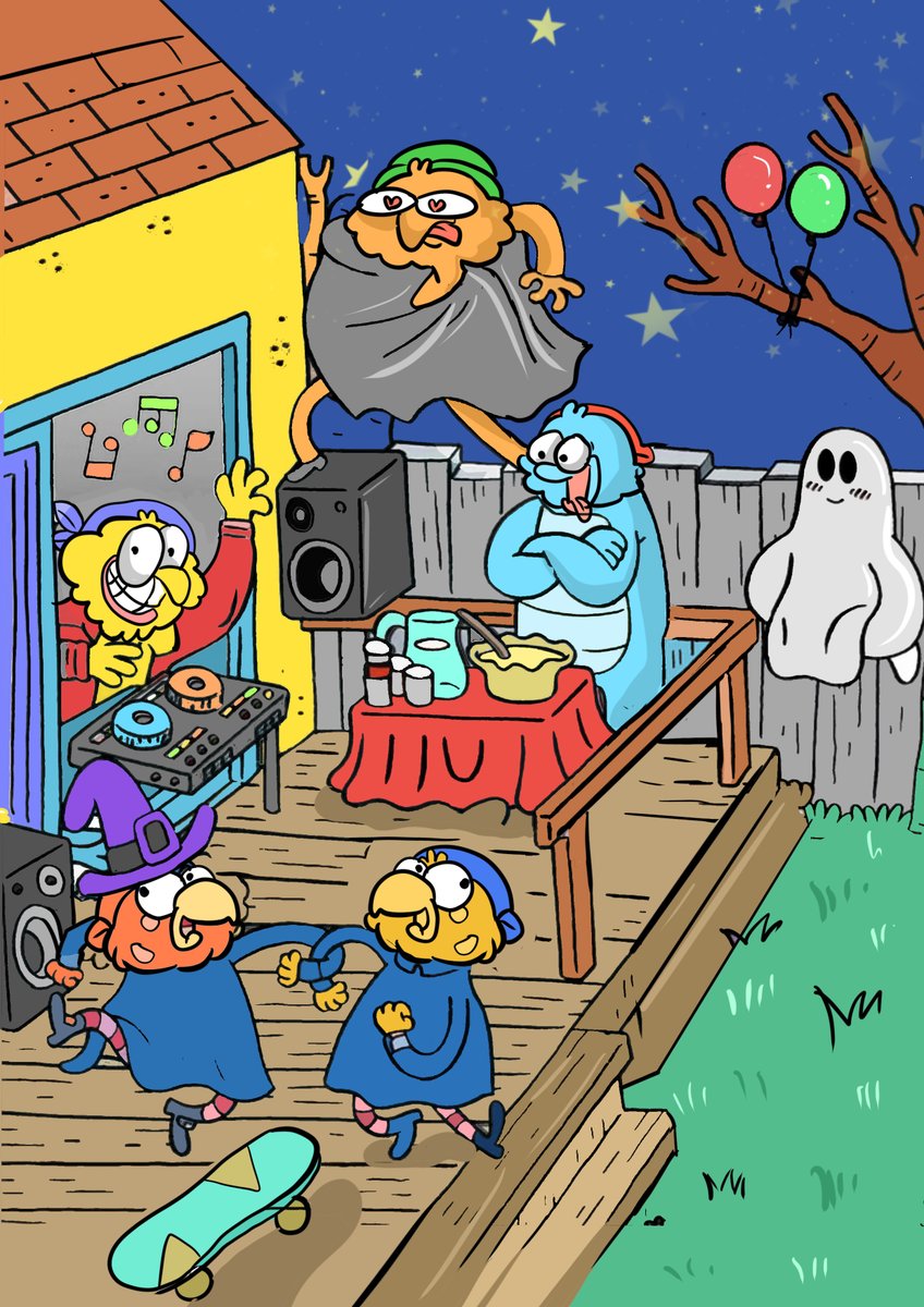 Skateboarding time!🛹🛹🛹🛹
Party time!🎆
We want more elements!
@SkaterBirdsNFT @Xi_web3 @Clyisk 

#NFTCommunity #NFTcollections