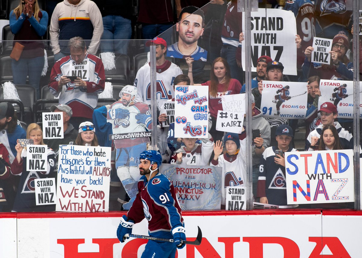 #Avs fans supporting Nazem Kadri. 

What a picture from <a href="/cogrizzly/">christian murdock</a>.