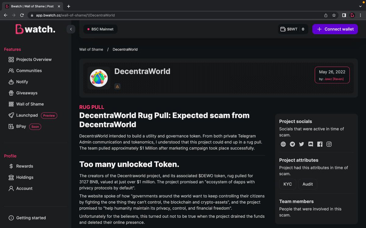 Bwatch Platform Official tweet media