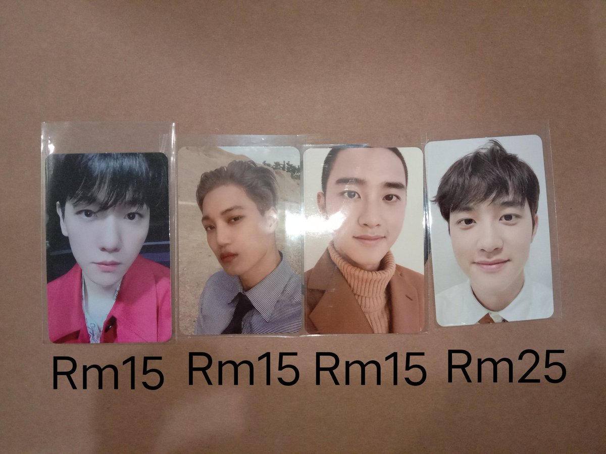 Wakeup_04's tweet photo. [WTS/🇲🇾]
Baekhyun &amp; Kai &amp; Kyungsoo Pc
📌Price already stated in the pic
📌Can dm to see condition 
📌Price without postage
HELP RT TQ~ #pasarexo #pasarexomy @pasar_EXO https://t.co/yi8uUH3udR