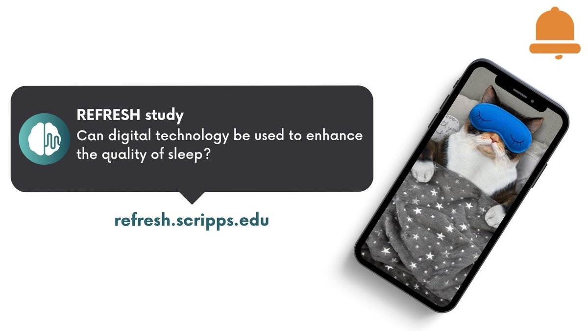 REFRESH_study's tweet photo. Can digital technology be used to enhance the quality of sleep?
Wearables now make it possible to participate in important #sleepresearch at home β from the comfort of your own bed!
Learn more about #REFRESHstudy at: https://t.co/qiKMiHN8J4 https://t.co/an8vKEpSlP