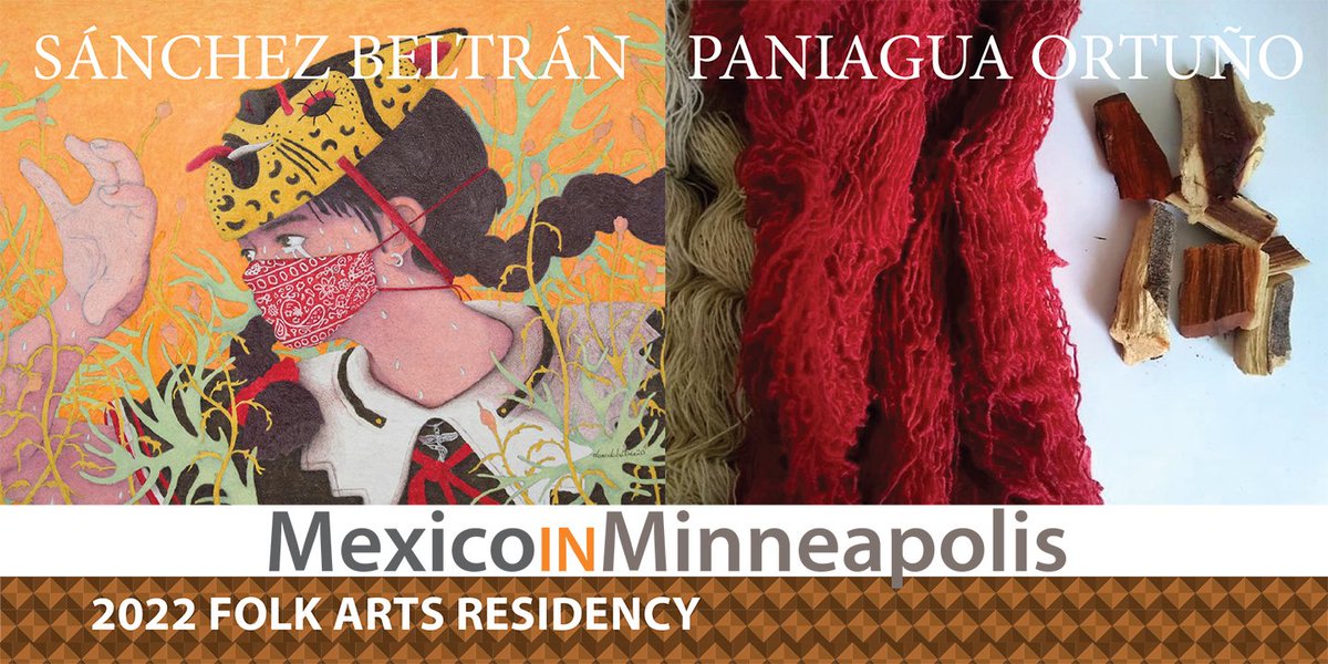 Free welcome gathering for Mexico in Minneapolis Folk Arts Residency artists from Cuernavaca, Morelos, Mexico; David Sánchez Beltrán and Lucero Paniagua Ortuño on Thursday, June 2 from 5:00 pm to 7:00 pm at Midtown Global Market. RSVP by May 29th here: tinyurl.com/2p8jp9b4
