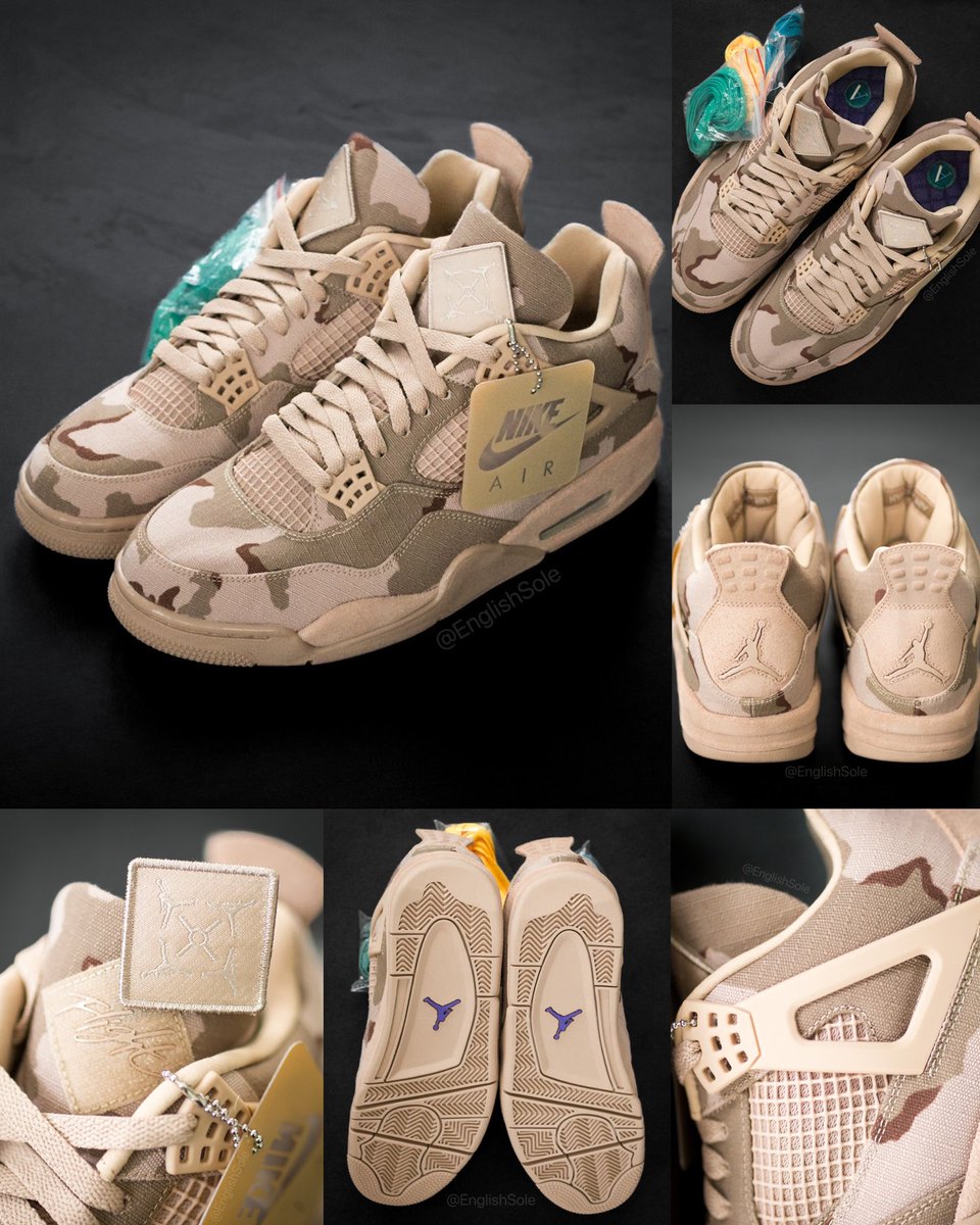 zSneakerHeadz's tweet image. #DesertCamo Aleali May x Air Jordan 4 F&amp;amp;F 🔥