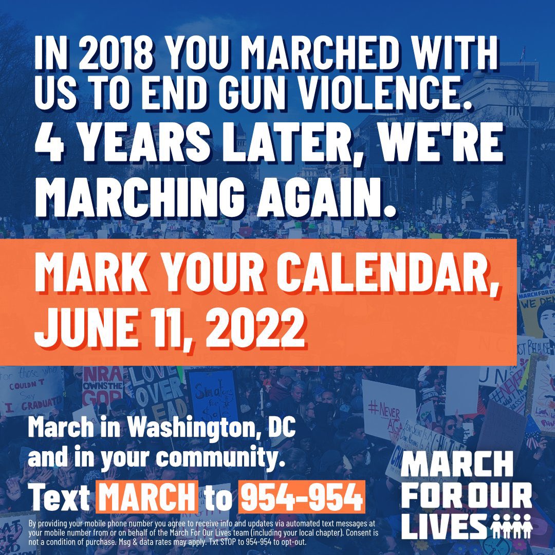 delaneytarr's tweet photo. Mark your calendars. Get ready. @AMarch4OurLives https://t.co/o3XjbPWfGk