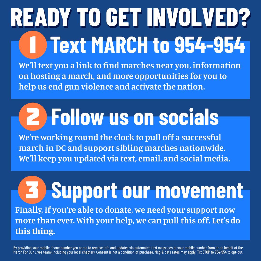 delaneytarr's tweet photo. Mark your calendars. Get ready. @AMarch4OurLives https://t.co/o3XjbPWfGk