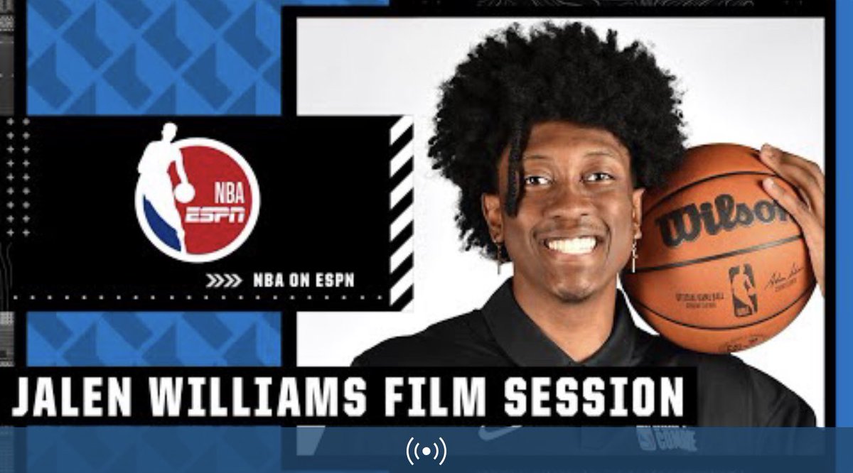 New on YouTube: ESPN Film Session with one of the biggest winners of the pre-draft process, Jalen Williams. 6-6, 7-2 wingspan, defends multiple positions, touch from 3 & great PnR feel. Really enjoyed talking 🏀 and learning more about Jalen’s trajectory. youtu.be/o6OxjcC6pTg