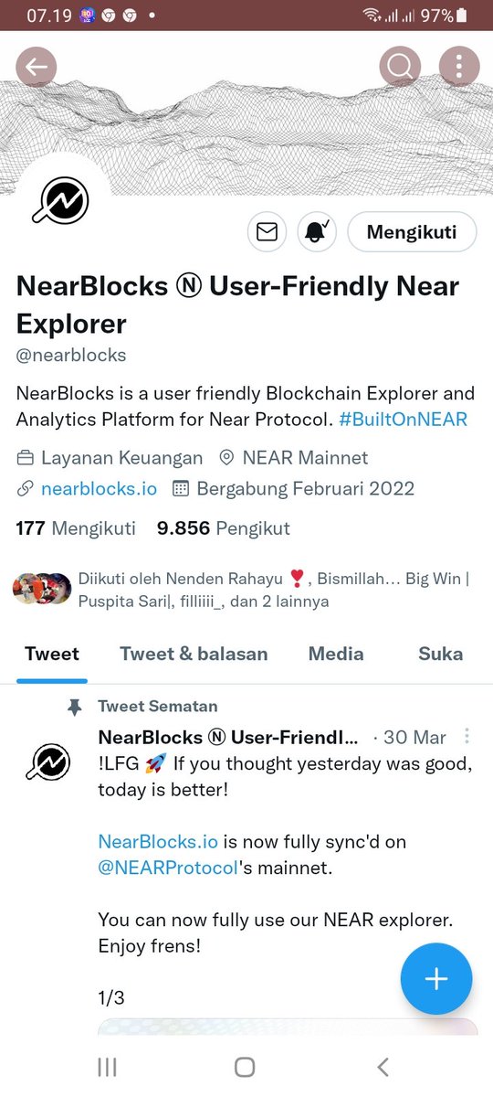 SyafaulAnam's tweet photo. @Bang_Garr @nearblocks Done https://t.co/MnJdS1EEh3