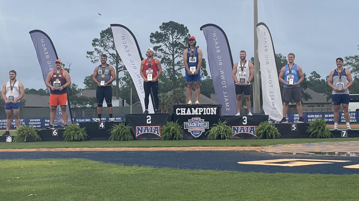 DSU_Athletics's tweet photo. 🏅 Conner Tordsen all smiles at the podium at the #NAIATrack Outdoor Nationals by being the ☝️st hammer thrower to be named NAIA All-America in @DSUTF program history.

#WeAreDSU #GoTrojans #DSUTrojanPride #DSUStrong #TrojanStrong #LoyaltoBlue #TrojanFamily #TrojanNation⚔️ https://t.co/KAVCsHwn0S