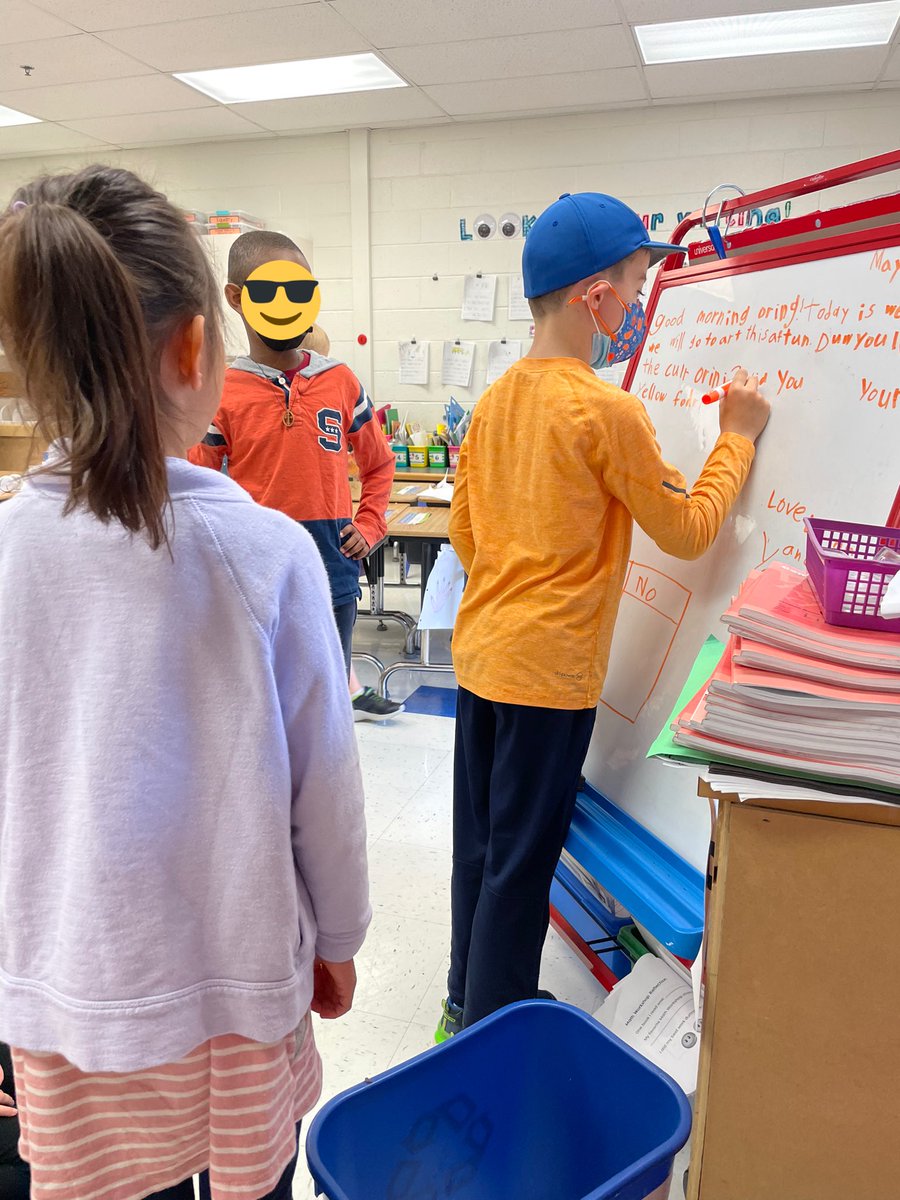Love turning morning meeting duties over to my firsties! Their morning messages are the best! #morningmeeting <a href="/responsiveclass/">Responsive Classroom</a>