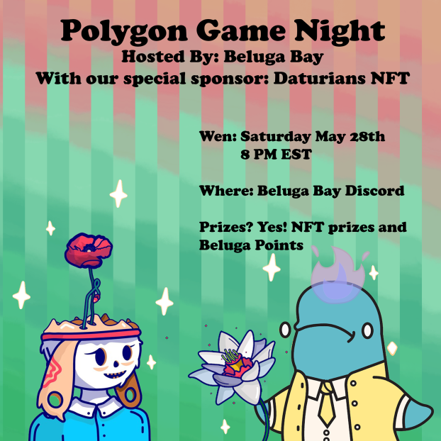 GlitchyChicken_'s tweet image. ✨Join us on Saturday with @DaturiansNFT as we host our weekly Polygon Game Night✨

🎉Prizes include NFTs from both collections and more!

Give this a RT and lets make this the biggest game night yet