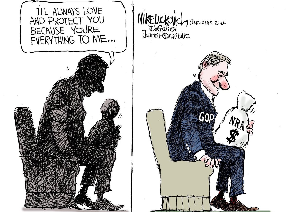 Another gem by <a href="/mluckovichajc/">mike luckovich</a> of the <a href="/ajc/">Atlanta Journal-Constitution</a> summing up the latest tragedy.